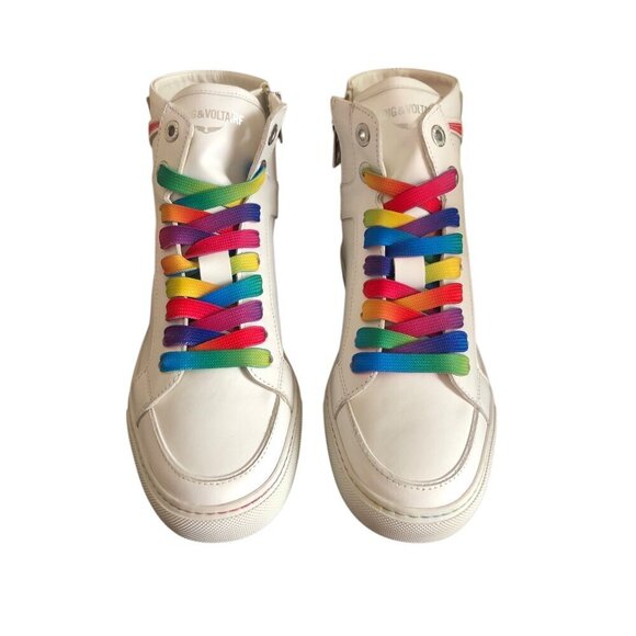 Zadig & Voltaire Shoes - ** SOLD**NIB ZADIG & VOLTAIRE Women's High Flash Rainbow Lace & Lightning Sneak